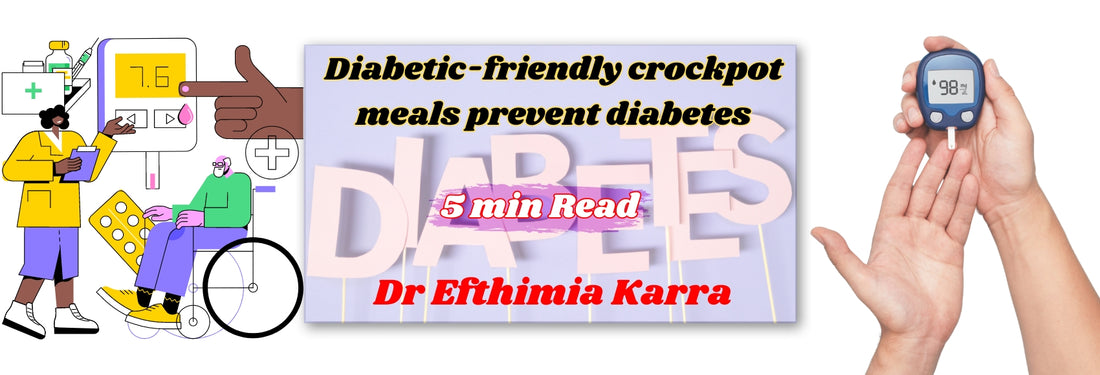 Diabetic-friendly crockpot meals with low-carb, nutrient-rich ingredients for blood sugar control, like baked ziti and chicken shawarma.