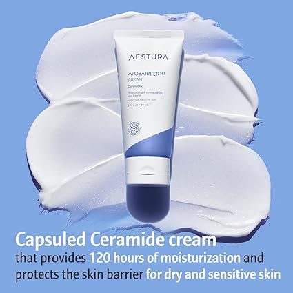 AESTURA ATOBARRIER365 Cream with Ceramide, Korean Moisturizer for Barrier Repair | 120-hour Lasting Hydration, Capsuled Ceramides for Dry & Sensitive Skin, Non-comedogenic tested, 2.70 fl.oz.(Renewed)